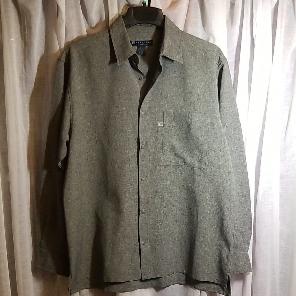 Gray Button-Up Shirt
